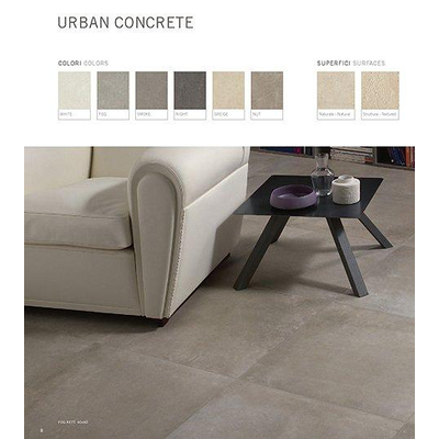 Flaviker Urban Concrete Tegelstroken voor wand 30x40cm 10mm porcellanato White/Fog