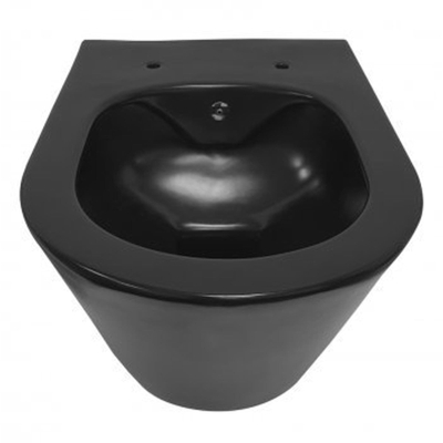 Wiesbaden Stereo wandcloset rimless met bidet functie mat zwart