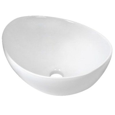 Plieger Scale keramische opbouw waskom ovaal 40.6x32.2x18.2 wit