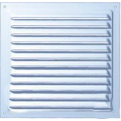 Plieger schoepenrooster aluminium met gaas af met 370x40mm aluminium