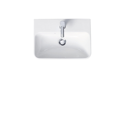 Duravit ME by Starck fontein 45x32cm met 1 kraangat met overloop met wondergliss wit