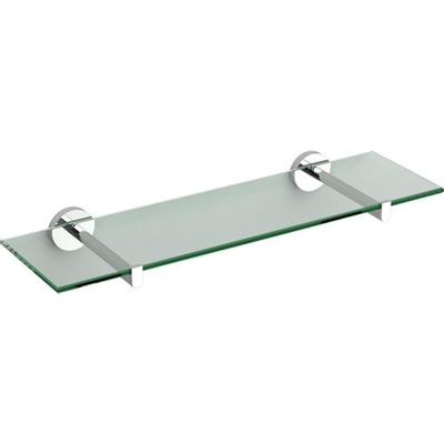 Clou Flat planchet chroom en helder glas B45xH4.8xD14.2cm OUTLET