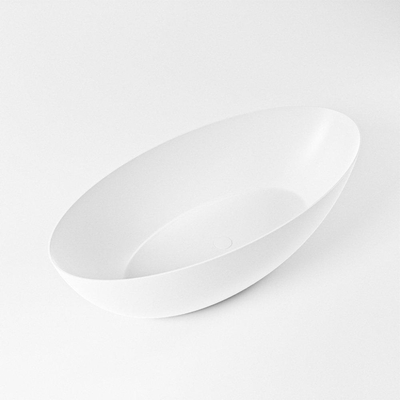 MONDIAZ FLOAT Vrijstaand bad - 170x80cm - solid surface - talc