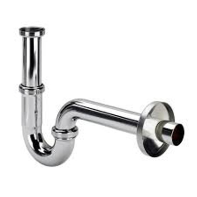 Viega buissifon met muurbuis met rozet 5/4 chroom