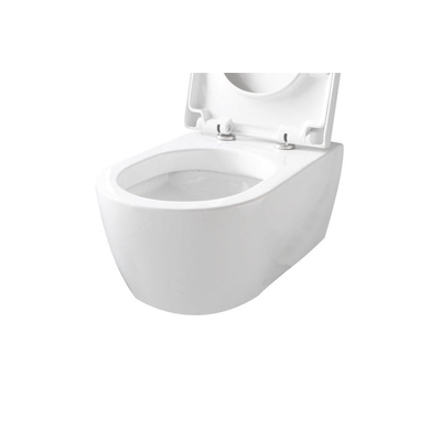 QeramiQ Salina toiletset met inbouwreservoir, closetzitting met softclose en bedieningsplaat mat chroom