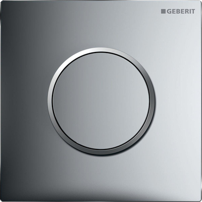 Geberit type 10 urinioir bedieningsplaat - pneumatisch - ronde knop - glans chroom/mat chroom