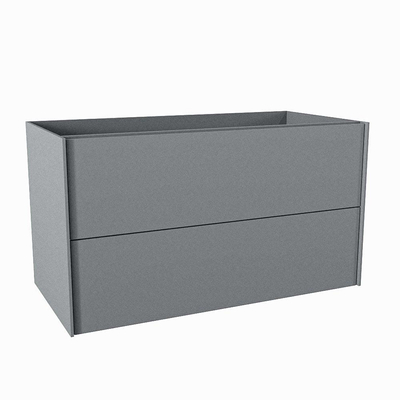 Mondiaz TENCE wastafelonderkast - 90x45x50cm - 2 lades - uitsparing midden - push to open - softclose - Plata