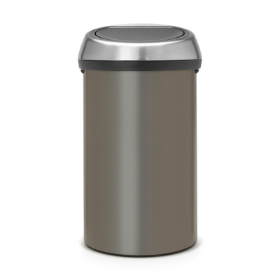 Brabantia Touch Bin Afvalemmer - 60 liter - platinum/matt steel fingerprint proof