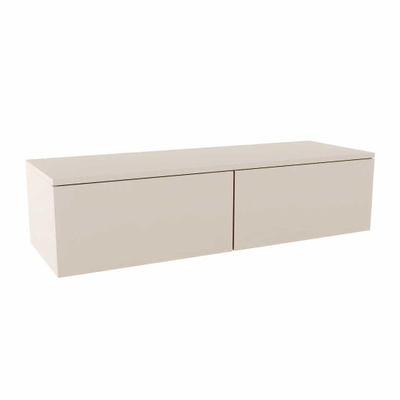 MONDIAZ ALAN MODULE SMALL Wastafelonderkast - 120x41x30cm - 2 lades - push to open - MDF - Linen mat