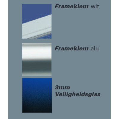 Plieger Class douchecabine 90x90x185cm kwartrond wit