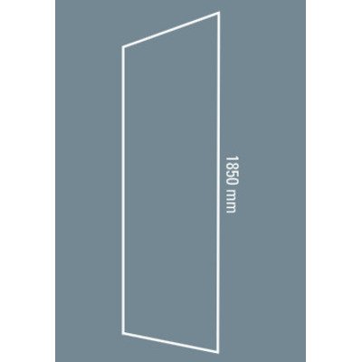 Plieger Class zijwand 3mm glas 86/90x185cm aluminium