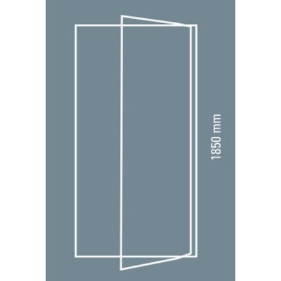 Plieger Class draaideur 3mm glas omkeerbaar 86/90x185cm wit