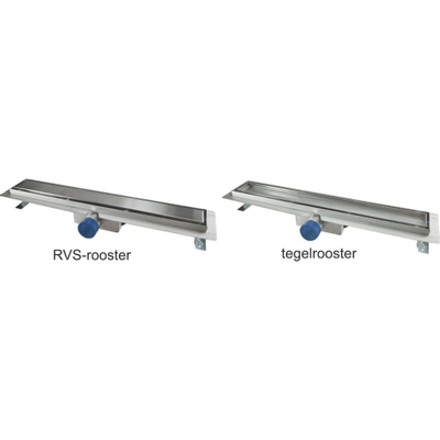 Wiesbaden tegelrooster voor douchegoot 80 x 7 cm RVS - OUTLET UDEN