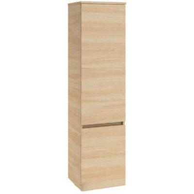 Villeroy & Boch Legato hoge kast met 2 deuren 155x40x35cm links glanswit