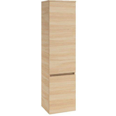 Villeroy & Boch Legato hoge kast met 2 deuren 155x40x35cm rechts matwit