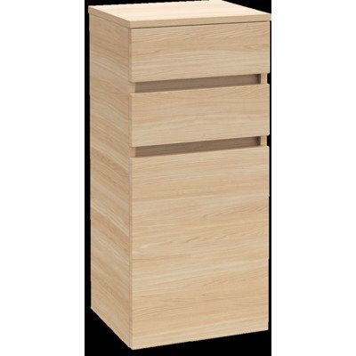 Villeroy & Boch Legato zijkast met 1 deur en 2 laden 87x40x35cm links matwit