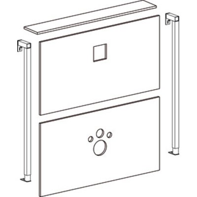 Wisa XS afbouwpakket hoog 118cm incl 2 zijprofielen