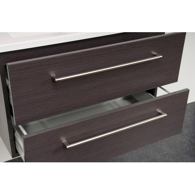 Saniclass Bologna 60 badmeubel met twee lades black wood