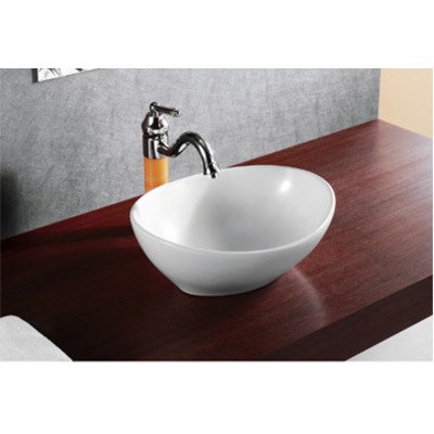 QeramiQ Elemento waskom 40x33.5x14.5cm ovaal wit TWEEDEKANS