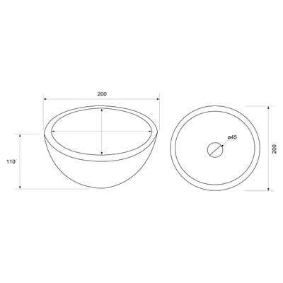 Differnz Boomer Waskom Beton diameter 20 x 10 cm