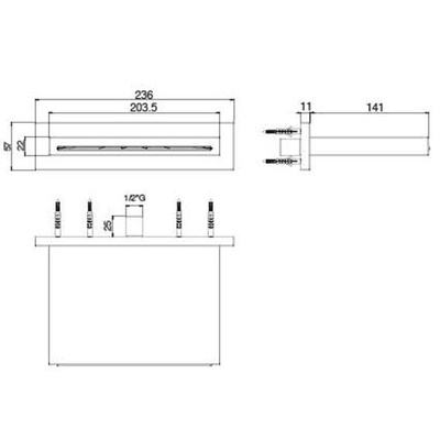 Hotbath Mate cascade wand M160 geborsteld nikkel hotbath mate cascade wand m160 geborsteld nikkel