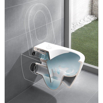 Villeroy & Boch Subway 2.0 DirectFlush toiletset met Geberit reservoir en Saniclass zitting met softclose Sigma20 wit bedieningsplaat