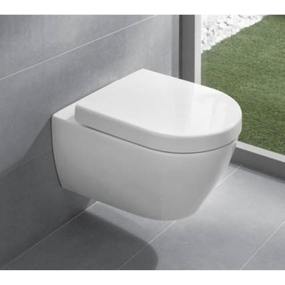 Villeroy & Boch Subway 2.0 DirectFlush toiletset met Geberit reservoir en Saniclass zitting met softclose Sigma20 wit bedieningsplaat