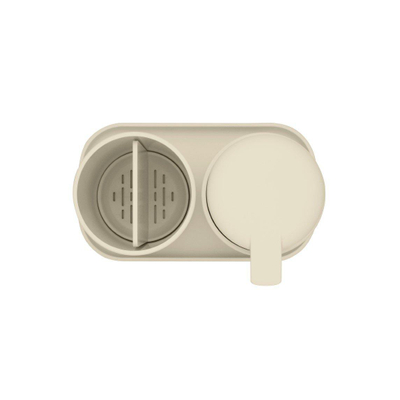 Brabantia ReNew Badkameraccessoires - set van 3 - Zeeppomp - Tandenborstelhouder - Schaal - soft beige