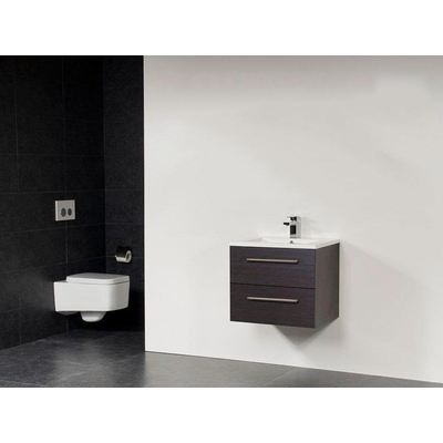 Saniclass Bologna 60 badmeubel met twee lades black wood