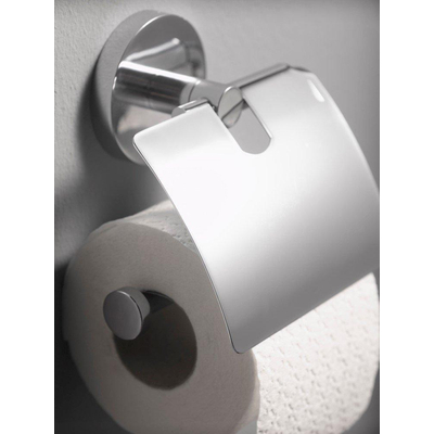 Haceka Pro2000 Toiletrolhouder met klep chroom