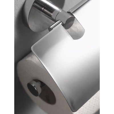Haceka Pro2000 Toiletrolhouder met klep chroom