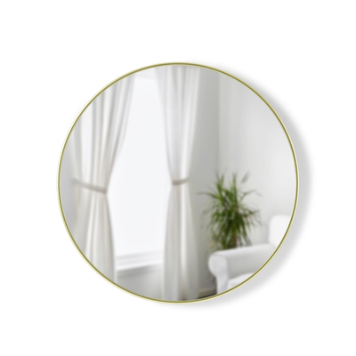 Umbra Hubba spiegel 61x61x3cm rond Glazen spiegel Goud