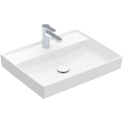 Villeroy & Boch Collaro wastafel 60x47cm zonder overloop 1 kraangat ceramic+ stone white