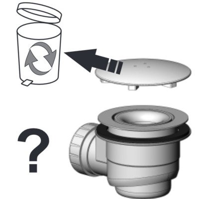 Riho douchebakafvoer - 90mm - chroom