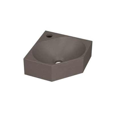 INK Matrix hoekfontein - 27x27x10cm - 1 kraangat - Quartz beton