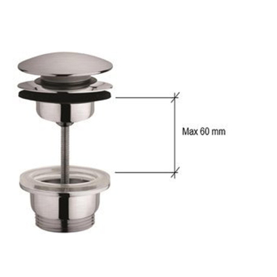 Plieger 2 in 1 design afvoerplug m/z overloop 1 1/4 inox