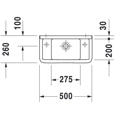 Duravit Starck 3 fontein 50 x 26 cm. wit