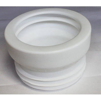 Wisa kunststof potmanchet recht 100 110mm recht laag model wit