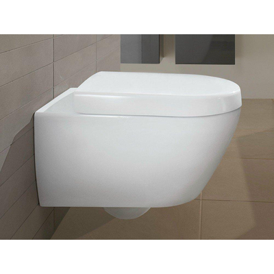 Villeroy en Boch Subway 2.0 compact met softclose zitting toiletset met geberit inbouwreservoir en sigma 01 drukplaat glans chroom