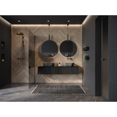 Looox Mirror collection Mirror Gold Line Round ronde spiegel - 60cm - mat goud