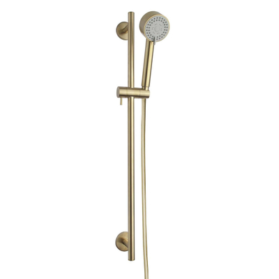 Wiesbaden Cadans luxe glijstangset compleet geborsteld messing (goud) OUTLET