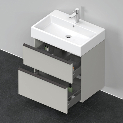 Duravit D-Neo wastafelonderkast 68.4x62.5x44.2cm 1 lade Betongrijs Mat