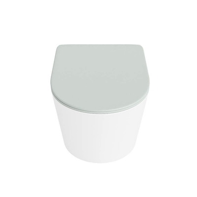 MONDIAZ LAVIE wandclosetpack - 36x53cm - diepspoel - rimless - Talc (offwhite) - softclose - quick-release - toiletzitting - Greey (grijs)