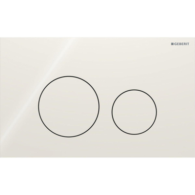 Geberit Sigma40 bedieningsplaat - 2-toets spoeling - rond - glas - zand-grijs