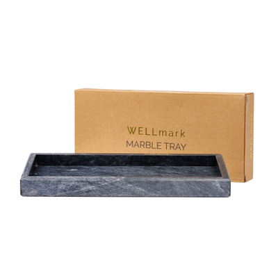 Wellmark Marble tray schaal 30x13cm Marmer Antraciet