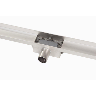 Saniclass Douchegoot - zonder flens - 50x7x6.7cm - ondiep - zijuitloop - RVS TWEEDEKANS