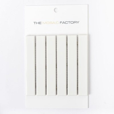 SAMPLE The Mosaic Factory Sevilla mozaïektegel 2.2x14.5x0.75cm voor wand kitkat finger Keramiek Glans Wit