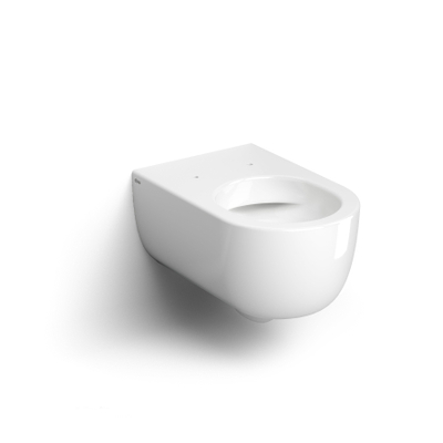 Clou Hammock randloze wandtoilet 37x56cm zonder spoelrand keramiek glanzend wit