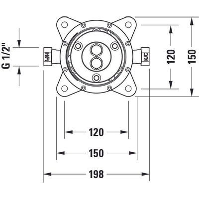 Duravit Universal basiselement 1gr badmengkr inb 150x160x150mm wit