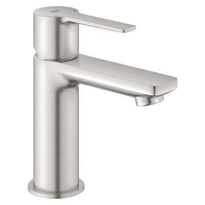 GROHE Lineare New waterbesparende wastafelkraan XS-size met temperatuur begrenzer en klikwaste supersteel